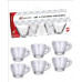 SET 6 TAZZINE CAFFE VETRO DIAMOND 90ML (12pz)